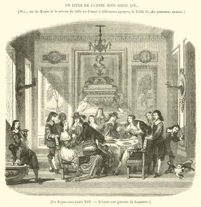 Et måltid under Louis XIV (gravering) av French School