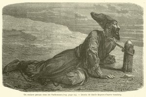 En persisk slave blant turkomanerne (gravering) av French School