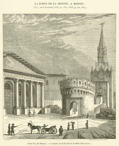 Utsikt over Moskva, Treenighetsporten og treningshallen (gravering) av French School