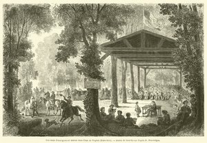 En gjensidig utdanningsskole i delstaten Virginia (USA) (gravering) av French School