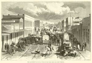En gate i Denver, F street (gravering) av French School