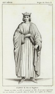 VII Century, Reign of Clovis II, Clovis II, Son of Dagobert (gravering) av French School