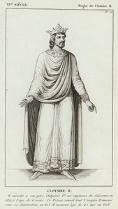 VI Century, Reign of Clotaire II, Clotaire II (gravering) av French School