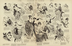 Valseuses et valseurs (gravering) av French School