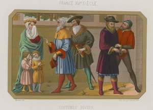 Ulike moter fra 1500-tallets Frankrike av French School