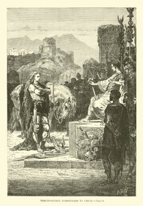 Vercingetorix overgir seg til Cæsar av French School