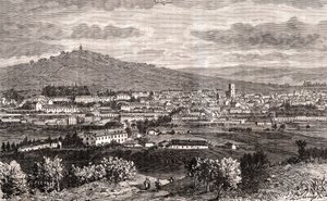 Vesoul - commune of the Grand Est of France, prefecture of the department of Haute-Saone in the region of Bourgogne-Franche-Comte - engraving in “France illustree: geography, history, statistical administration” by V.-A. Malt-Brown. 1884 av French School