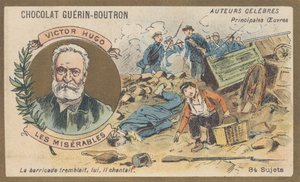 Victor Hugo (1802-1885), fransk poet, dramatiker, forfatter og romanforfatter, forfatter av "Les Miserables", roman (1862) av French School