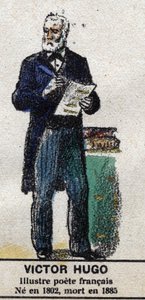 Victor Hugo (1802-1885), fransk forfatter. I "" Galeriede Kings and Queens of France og berømte karakterer fra 1643 til 1895"" Bilde av epinal. av French School