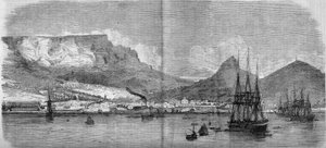 Utsikt over Cape Town (Cape Town, Cape Town), Sør-Afrika av French School