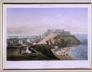 Utsikt over Granville - litografi av French School