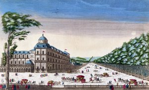 Utsikt over Schloss Esterhazy, Eisenstadt, Østerrike av French School