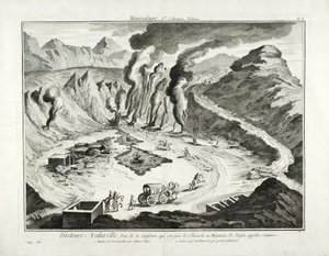 Utsikt over Solfatara-vulkanen, Pozzuoli, Napoli av French School
