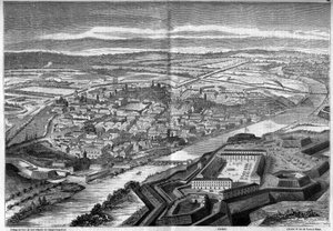 View of the city and citadel of Alexandria in Italy av French School