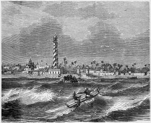 View of the city of Pondichery (Pondicherry), India av French School