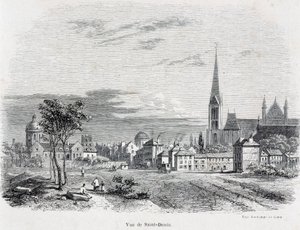 Utsikt over byen Saint Denis, tidlig på 1800-tallet. av French School