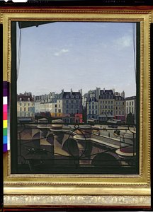 Utsikt over skipet med utfylte runde vinduer av French School