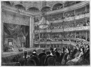 Utsikt over teatersalen til Odeon, nylig restaurert. Paris av French School