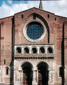 Utsikt over vestfasaden (fotografi) av French School