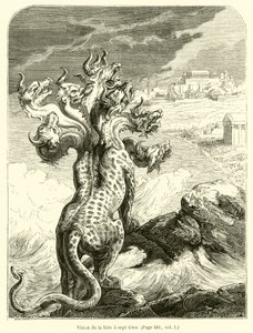 Vision de la bete a sept tetes (gravering) av French School