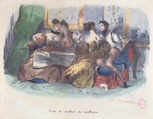 Der har du det, det beste fra republikkene, karikatur av revolusjonen i 1848 av French School
