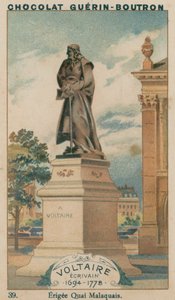 Voltaire, forfatter, 1694-1778, reist Quai Malaquais av French School