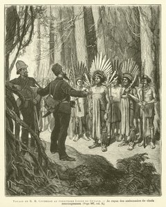 Reisen til MH Coudreau til det indiske territoriet Guyana (gravering) av French School