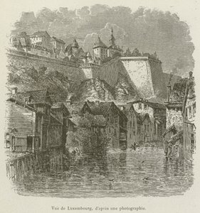 Utsikt over Luxembourg (gravering) av French School