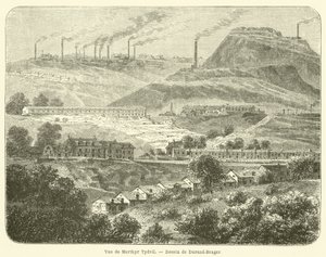 Utsikt over Merthyr Tydvil (gravering) av French School