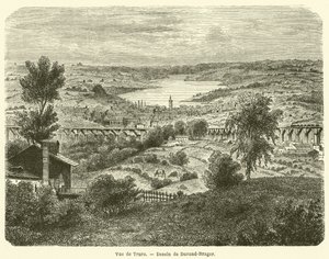 Vue de Truro (gravering) av French School