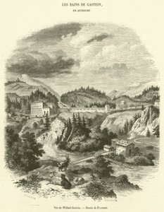 Utsikt over Wilbad-Gastein (gravering) av French School