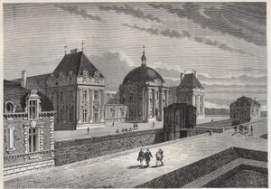 Utsikt over Chateau Royal de Monceaux - gravering fra "" Frankrikes historie fortalt til mine barnebarn"" - av Francois Guizot - 1872-1876 av French School