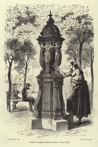 Wallace-fontenen installert i Paris i 1872 av French School