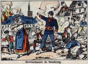 Krigen i 1870 mellom Frankrike og Preussen: Beleiring og bombing av Strasbourg av French School