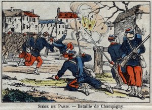 War of 1870 between France and Prussia: the Battle of Champigny or the Battle of Villiers from 30/11 to 02/12/1870. av French School