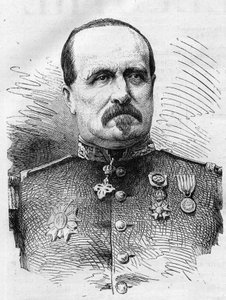 War of 1870: portrait of Jules Marie Ladreit de La Charriere (1806-1870), French soldier. Engraving in “” Le Monde Illustré”” n°714 of 17 December 1870. av French School