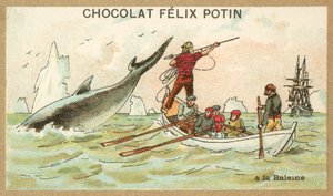 Hvalfangst (chromolitho) av French School