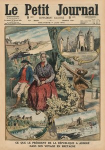 Hva republikkens president har beundret under sin reise gjennom Bretagne, forsideillustrasjon fra 'Le Petit Journal', tilleggsillustre, 7. juni 1914