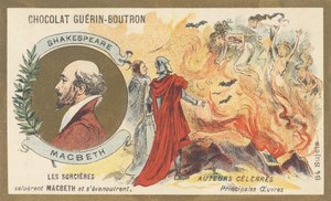 William Shakespeare (1564–1616), poet, dramatiker og forfatter av angelsaksisk kultur, forfatter av tragedien «Macbeth» av French School