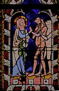 Vindu N-kap A som viser Kristus ved helvetes harving av French School