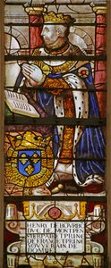 Vindu som viser Henri de Bourbon (farget glass) av French School