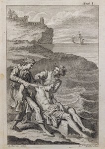 Vindu w100 som viser scener fra helgeners liv (rosevindu - internt) av French School
