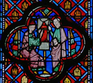 Vindu w10 Ezekiel tegner en plan over Jerusalem på et nettbrett Ez IV 1 av French School