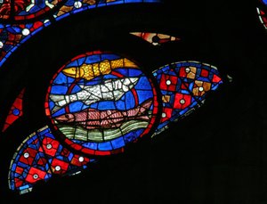 Vindu w115 som viser skapelsen av fisk av French School