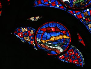 Vindu w115 som viser skapelsen av fisk av French School