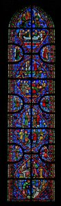 Vindu w11 som viser St Andrews martyrium av French School