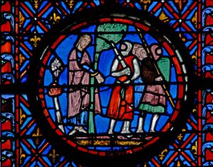Vindu w12 Achior knyttet til et tre Judith VI 8-9 av French School