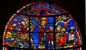 Fenster w19 Darstellung des Heiligen Nikolaus rettet ein Kind von French School