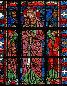 Vindu w201 som viser Kristus bærer jomfruens sjel til himmelen av French School