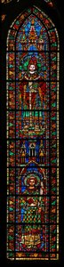 Vindu w201 som viser St Stephen og St Clement av French School